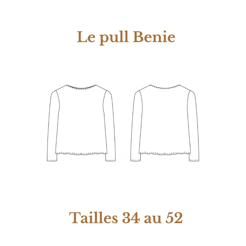 PATRON DE COUTURE PDF | Chandail Benie | Cha’Coud | FRANÇAIS SEULEMENT