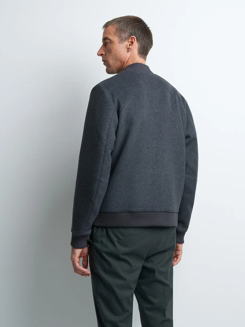 Blouson col teddy uni