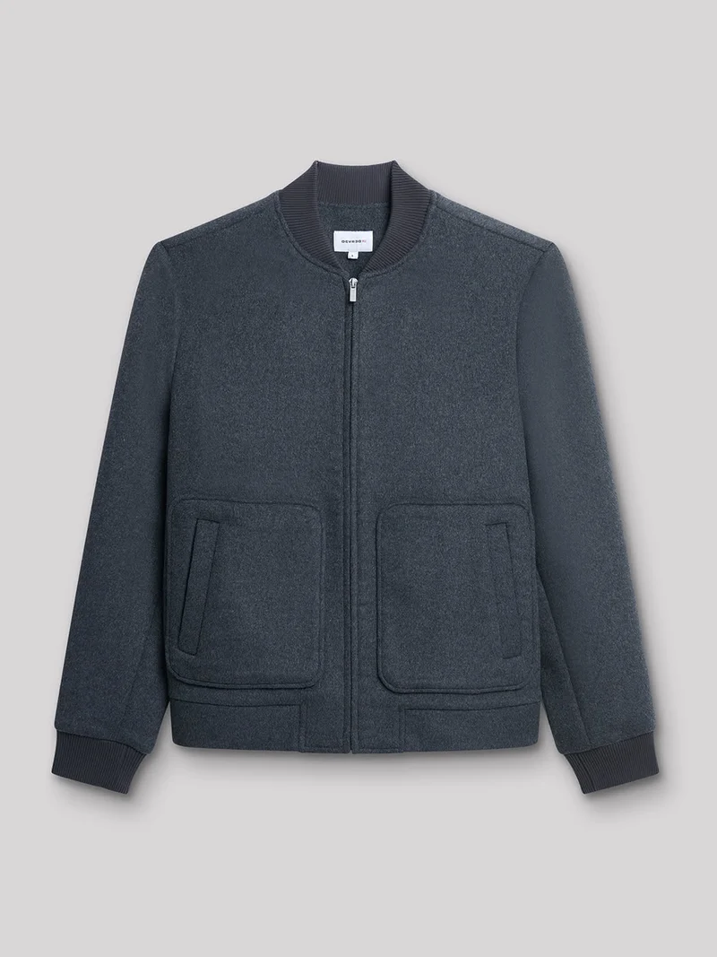 Blouson col teddy uni