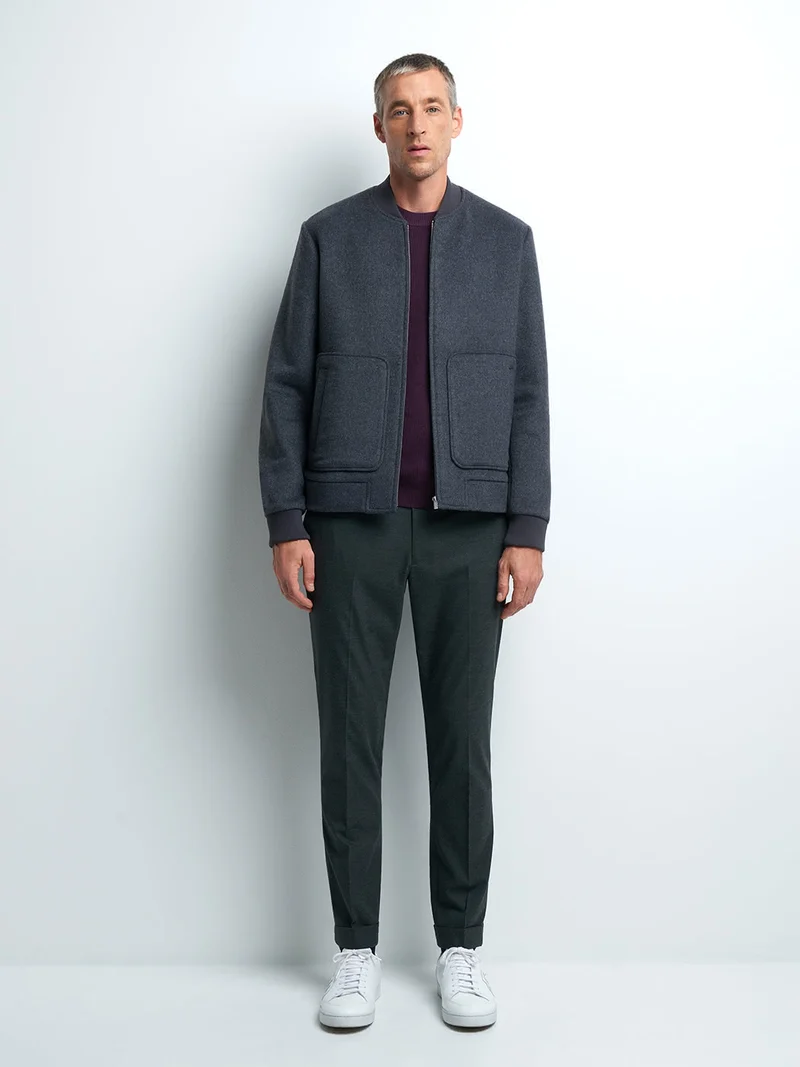 Blouson col teddy uni