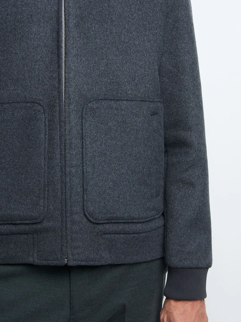 Blouson col teddy uni