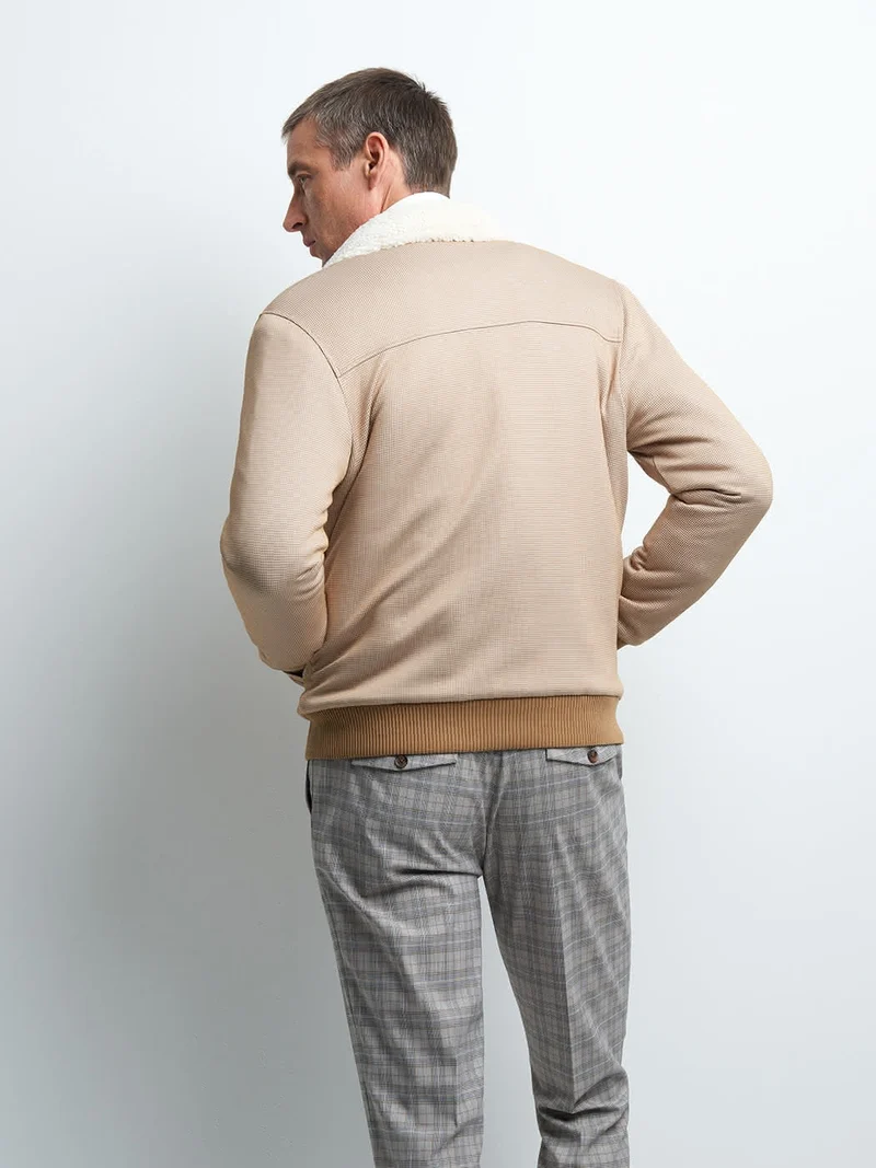 Blouson col sherpa matelassé