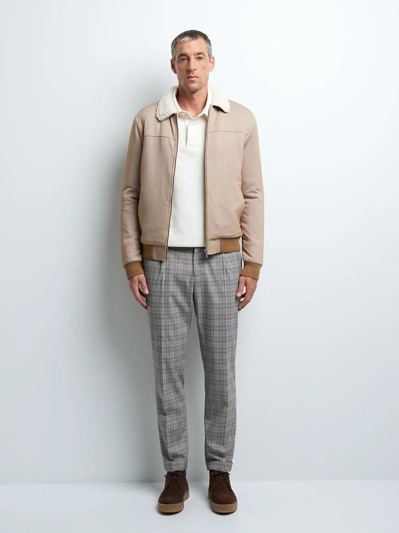 Blouson col sherpa matelassé