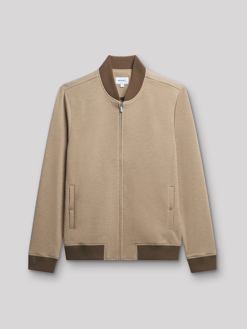Sweat col teddy bicolore