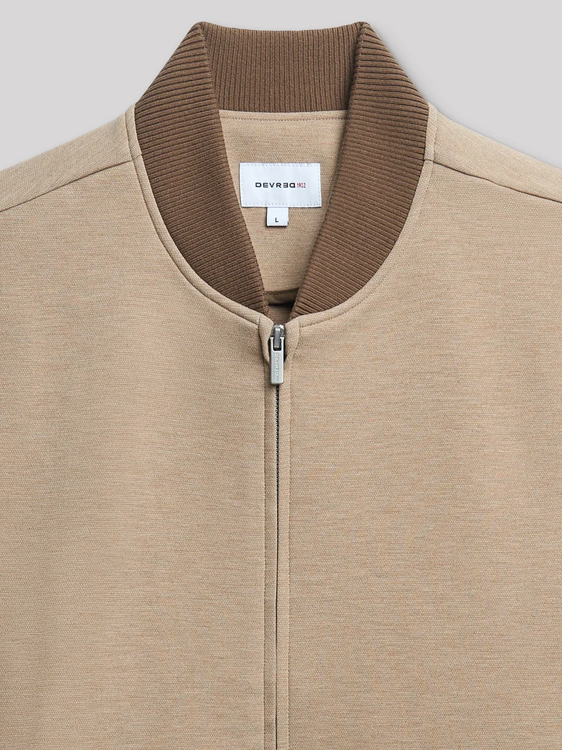 Sweat col teddy bicolore