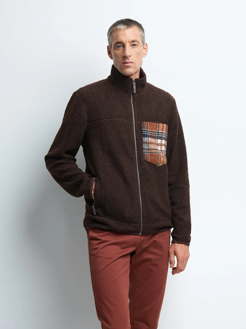 Blouson col montant bouclette