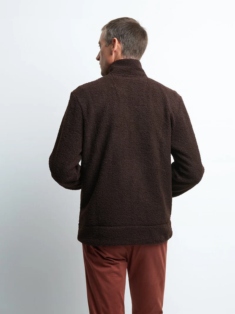 Blouson col montant bouclette