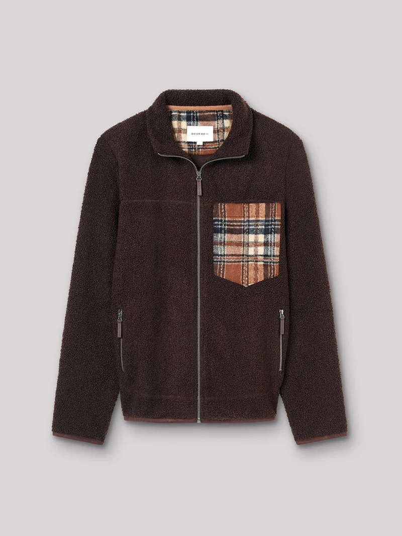 Blouson col montant bouclette
