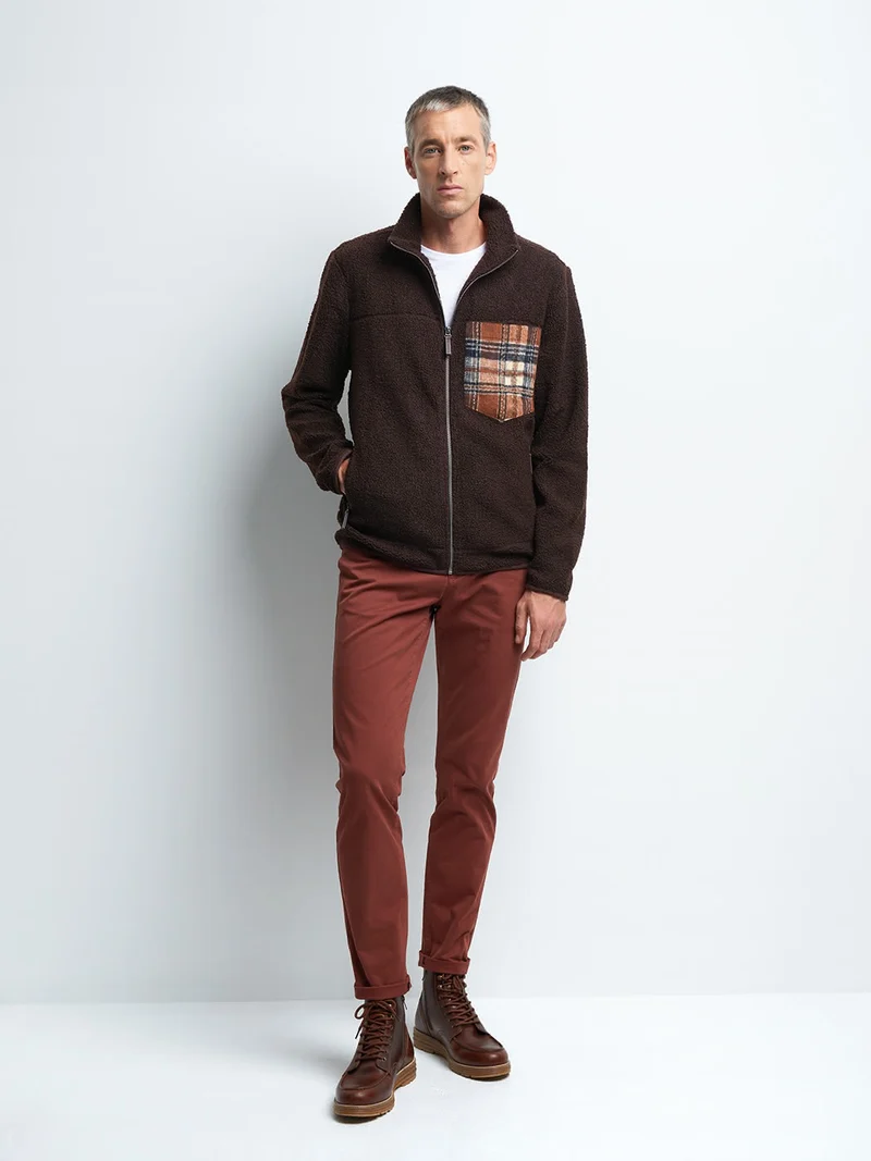 Blouson col montant bouclette