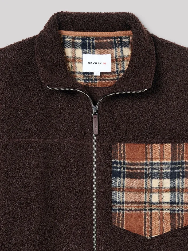 Blouson col montant bouclette