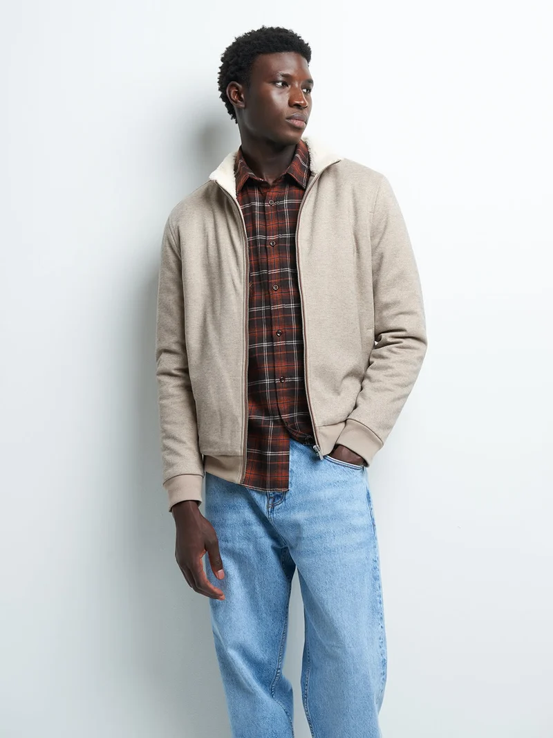 Blouson col sherpa uni