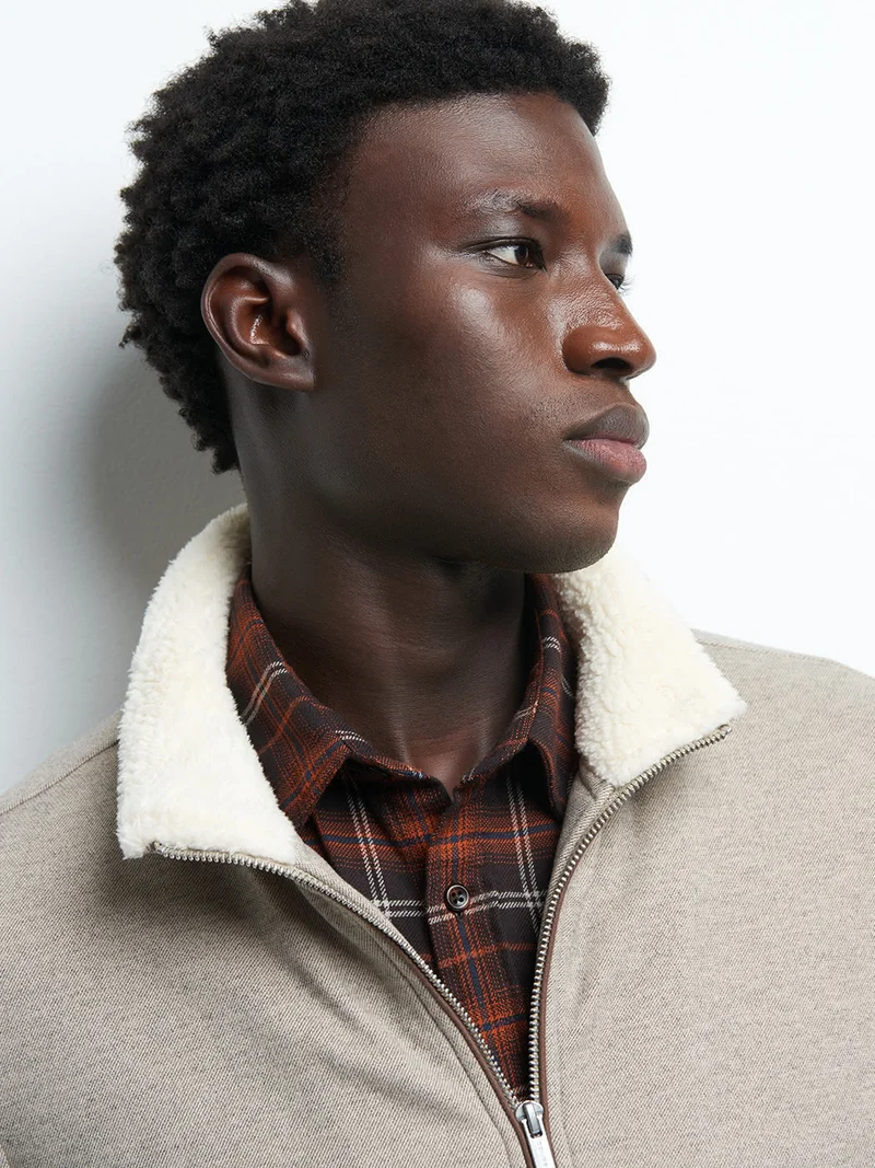 Blouson col sherpa uni