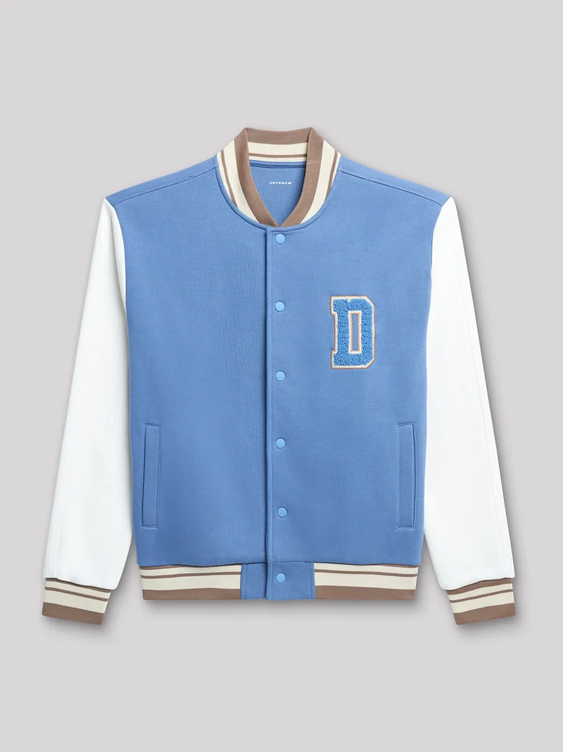 Blouson col teddy bicolore