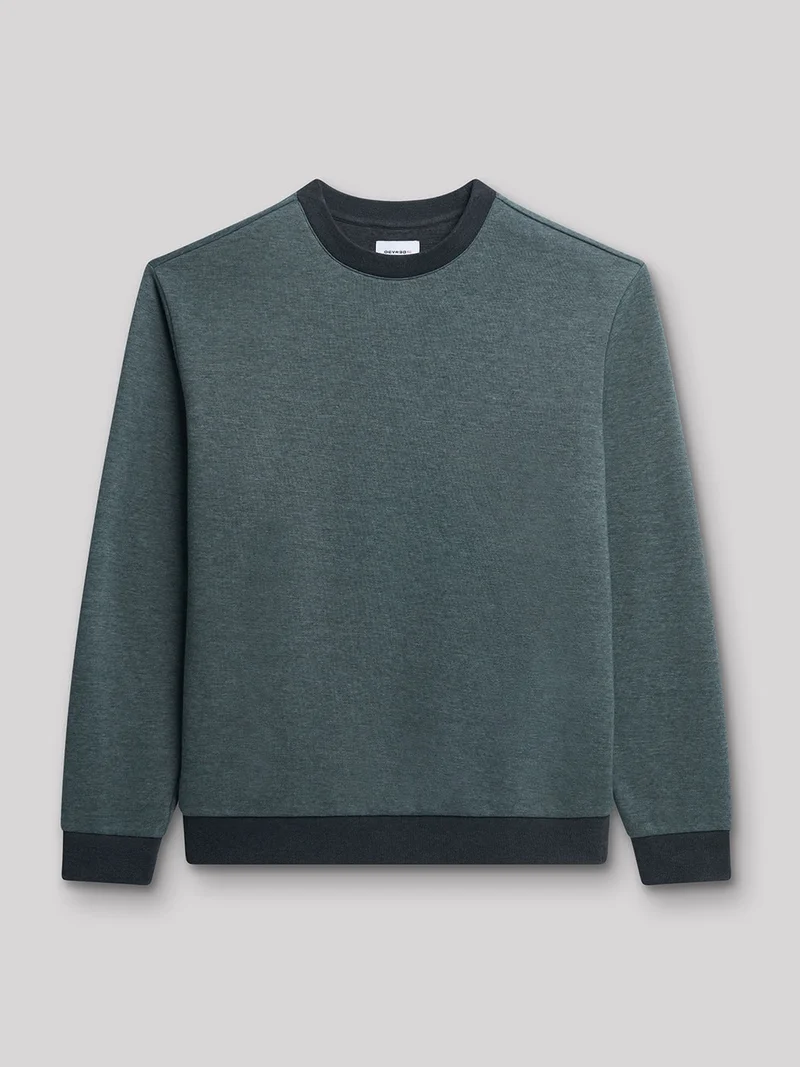Sweat col rond bicolore
