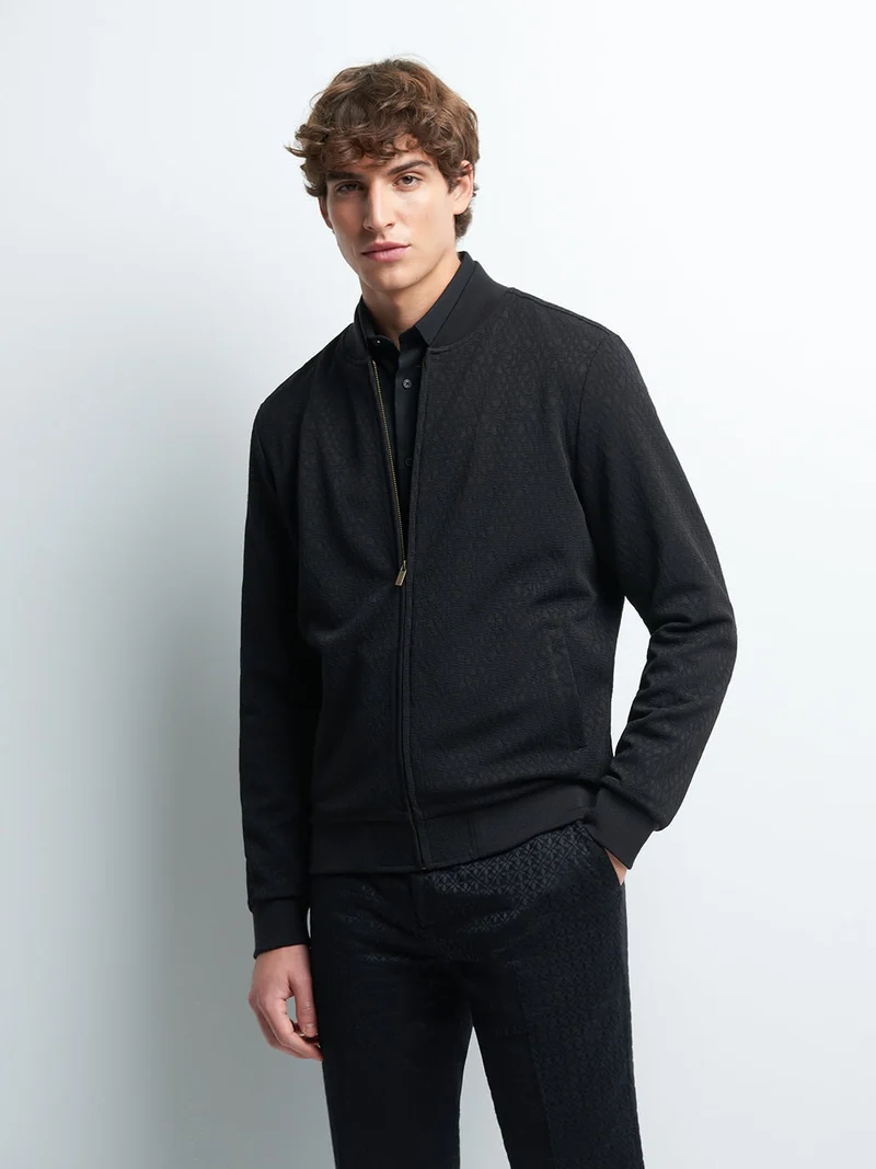 Veste legère col teddy uni