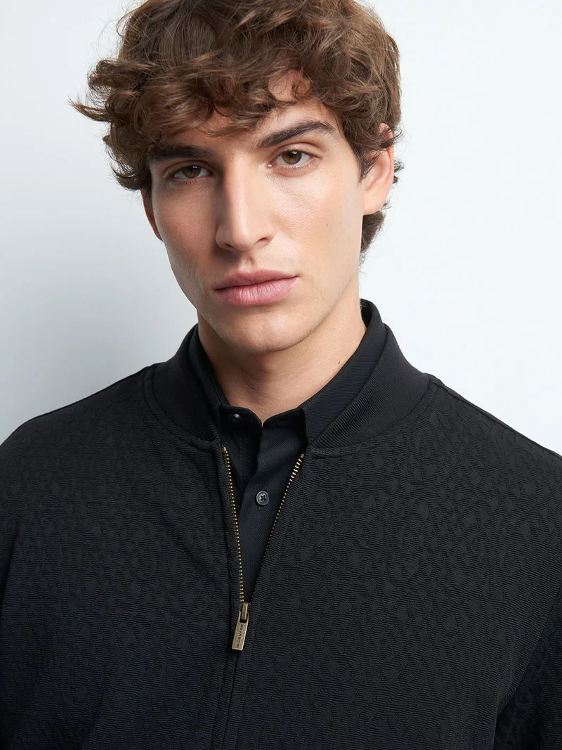 Veste legère col teddy uni