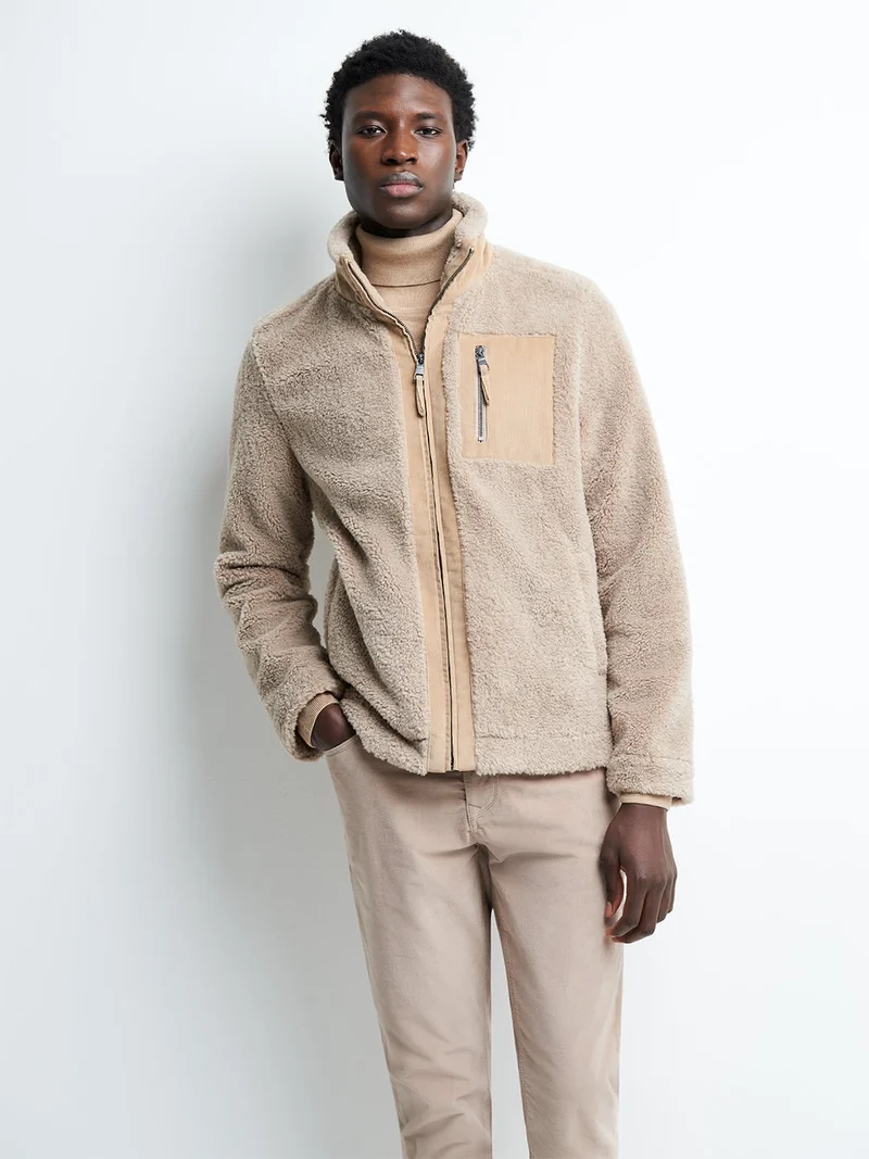Blouson col montant sherpa