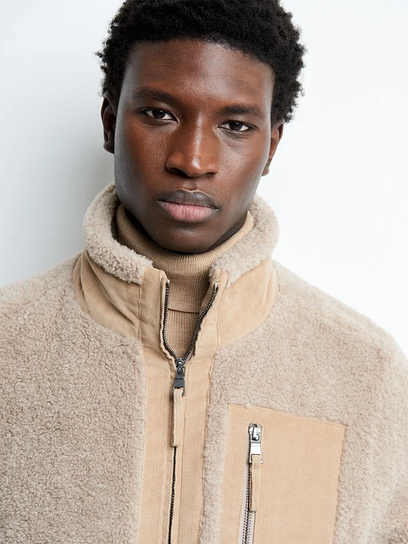 Blouson col montant sherpa