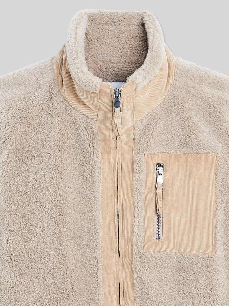 Blouson col montant sherpa