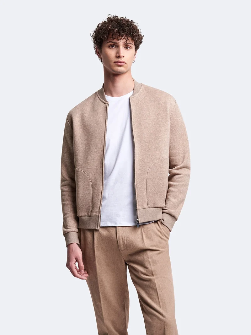 Veste légère regular col teddy