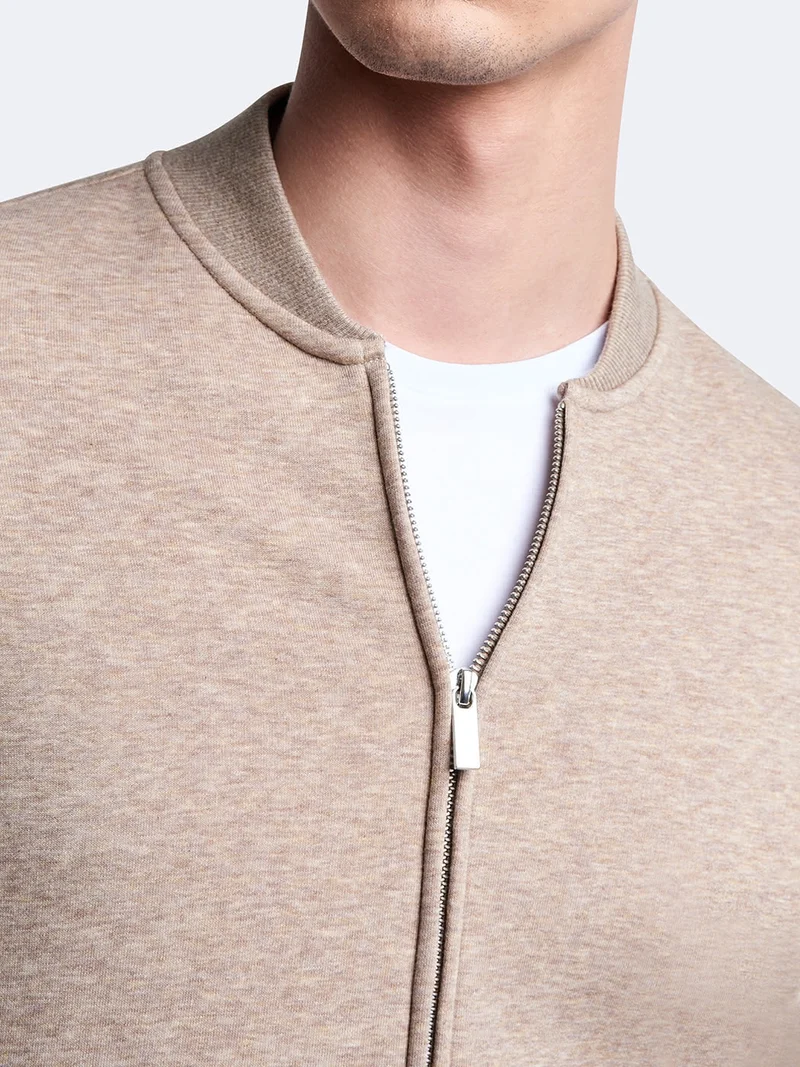 Veste légère regular col teddy