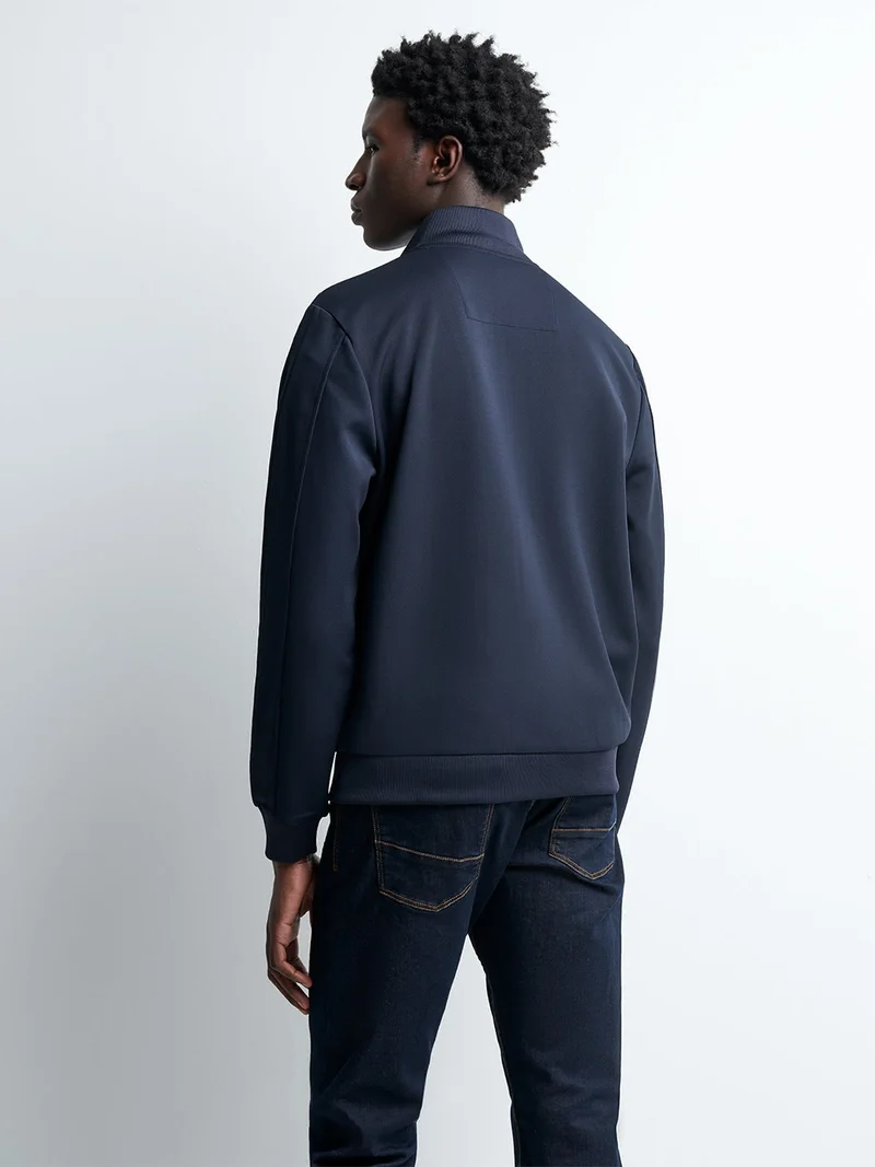 Veste légère col montant jersey