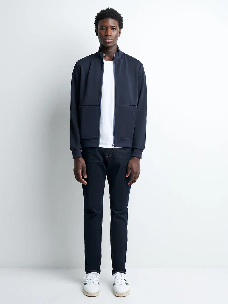 Veste légère col montant jersey