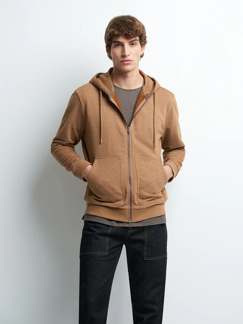 Sweat à capuche uni
