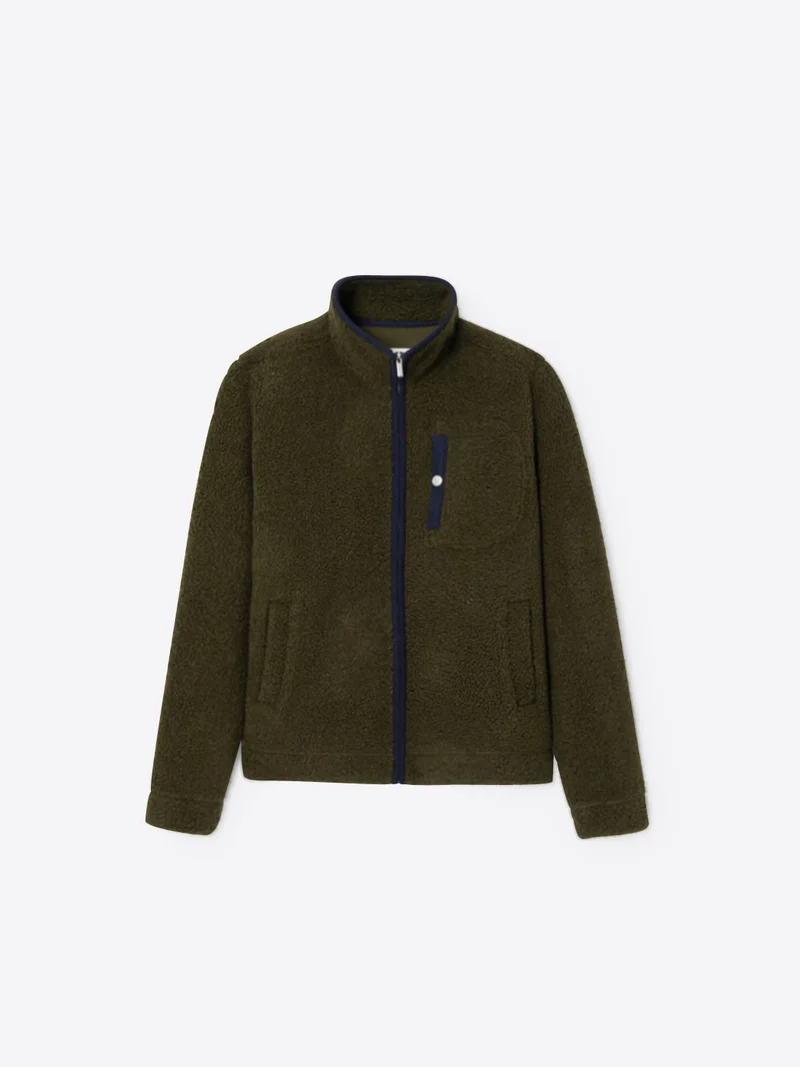 Veste polaire avec son col sherpa