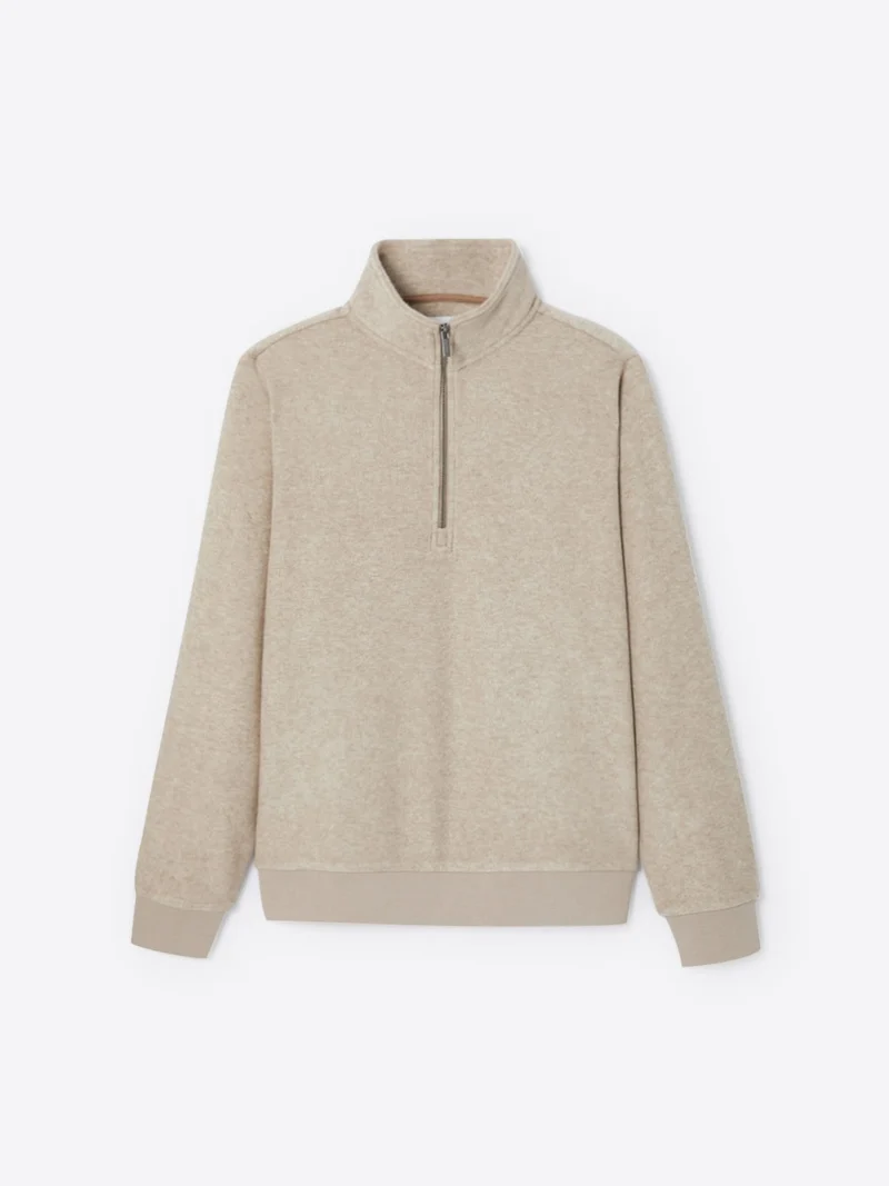 Sweat faux uni à col montant