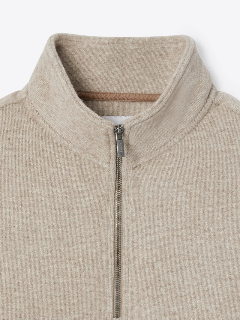Sweat faux uni à col montant