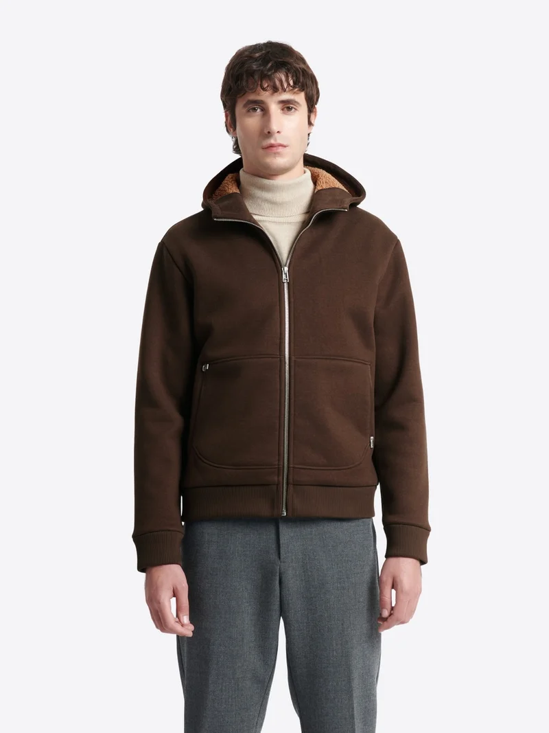 Sweat zippé à capuche avec poches