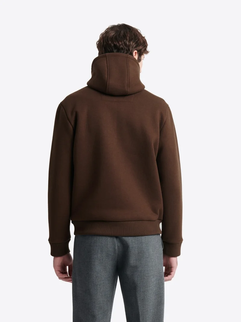 Sweat zippé à capuche avec poches