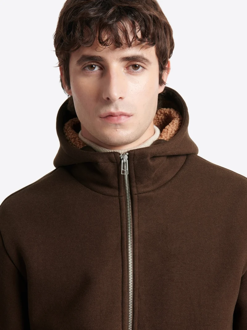 Sweat zippé à capuche avec poches