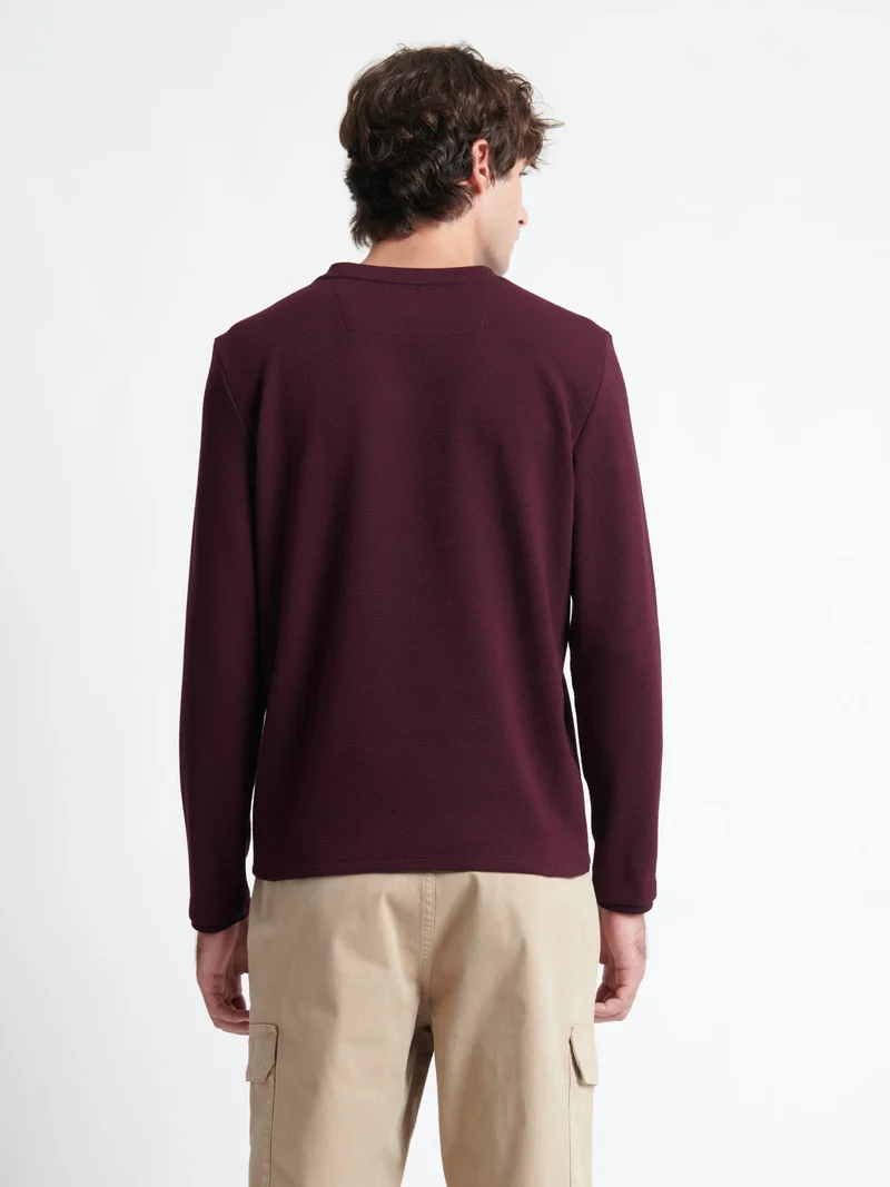 Sweat regular col rond en coton