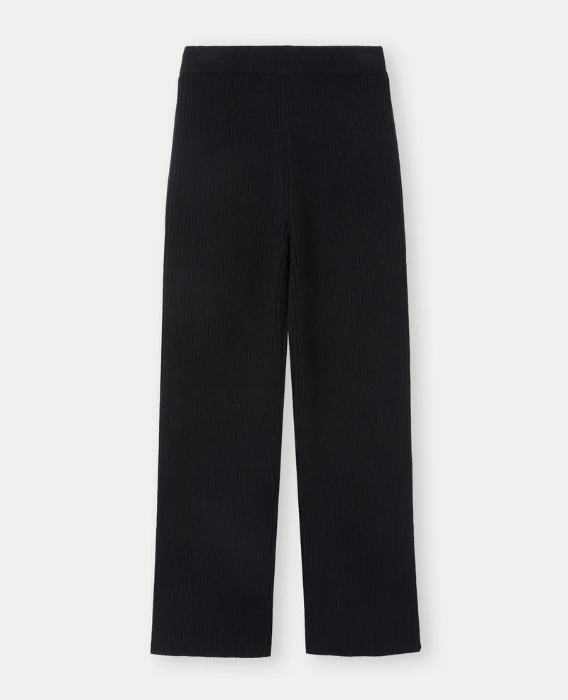 Pantalon en maille côtelée épaisse