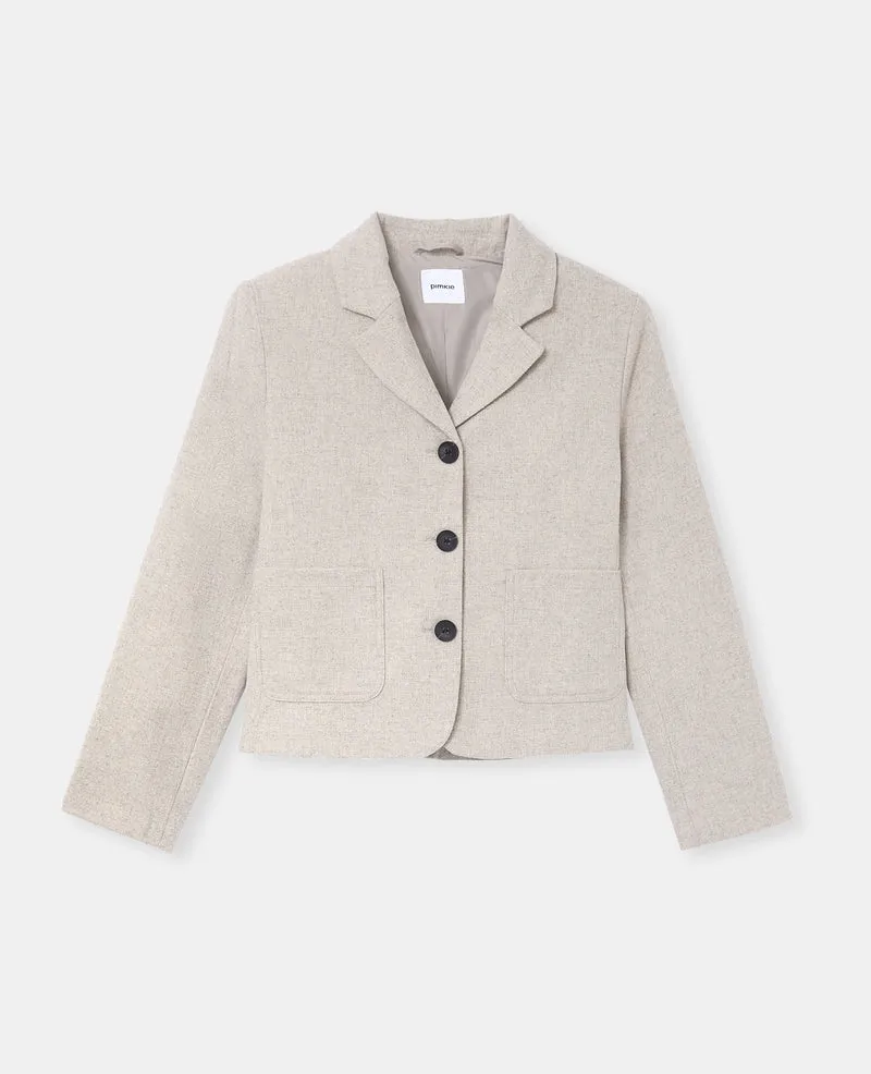 Veste blazer cintrée avec laine