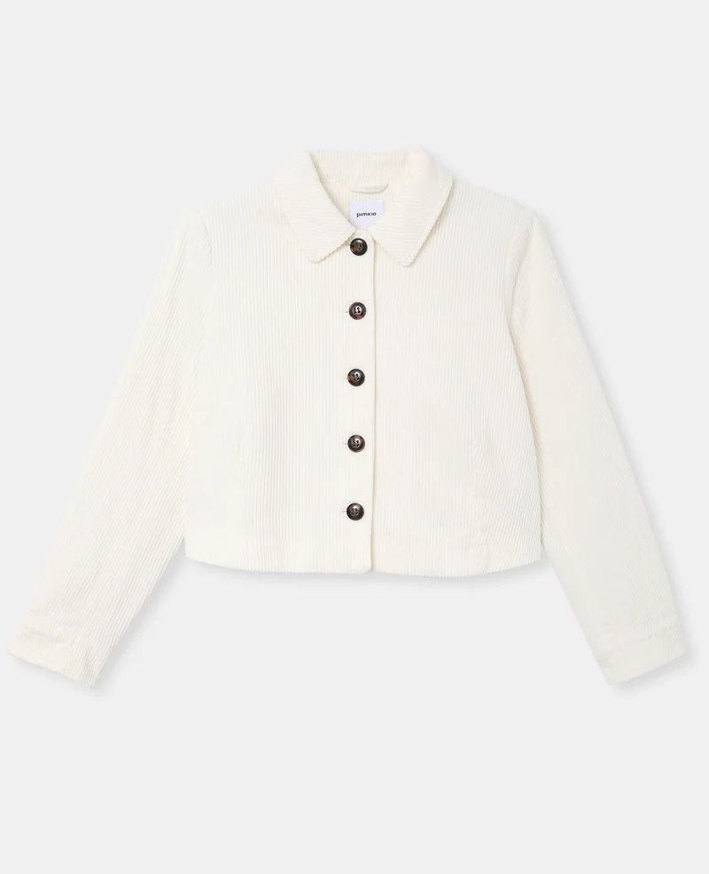 Veste droite et courte en velours