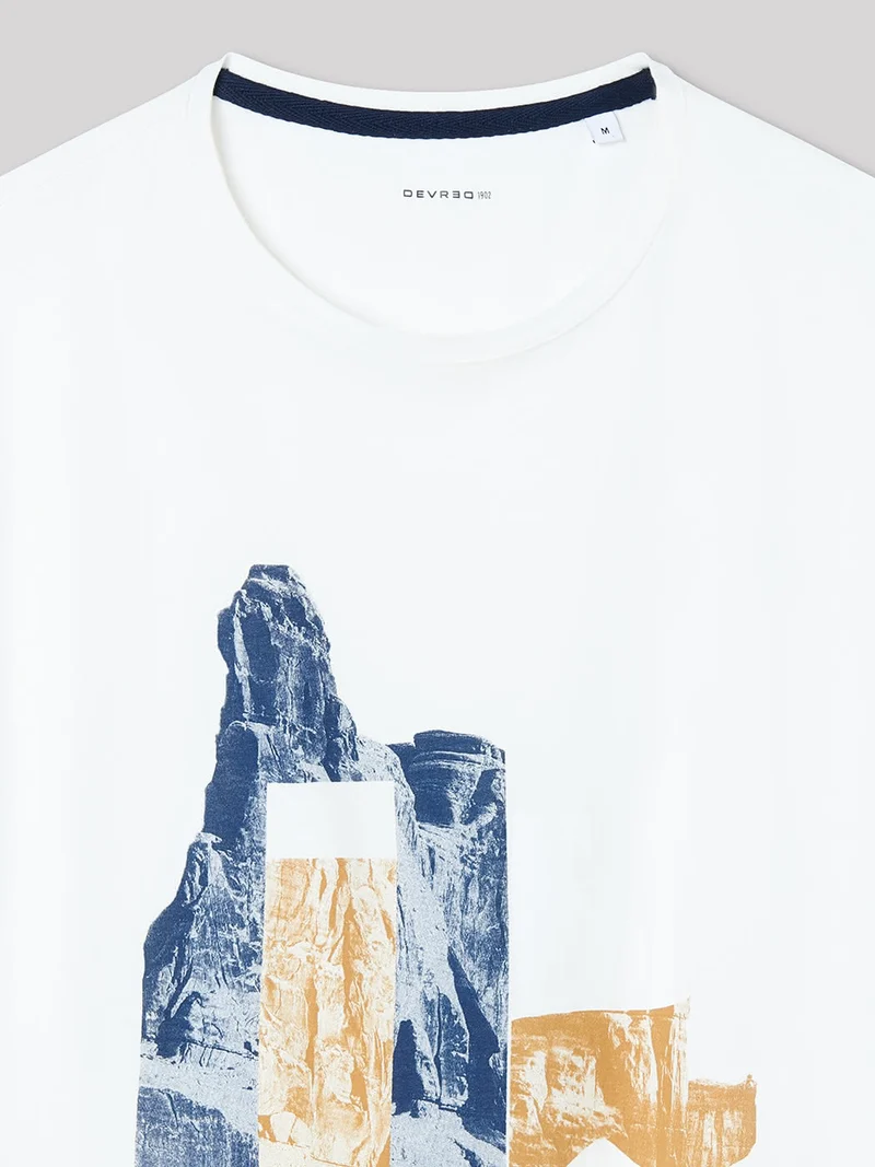 Tee-shirt en coton à motif placé devant