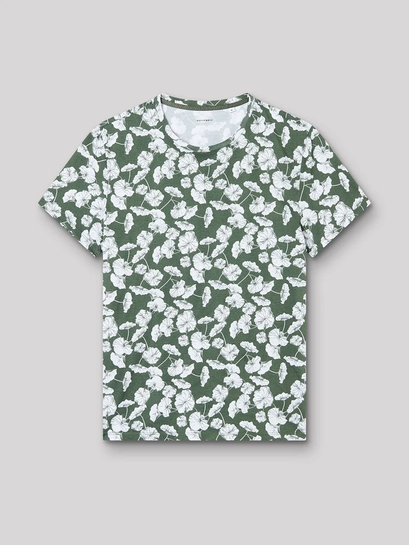 Tee-shirt en coton fleuri