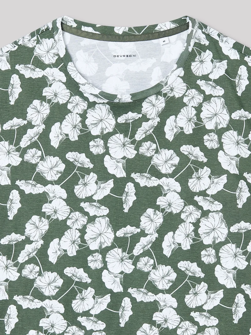 Tee-shirt en coton fleuri
