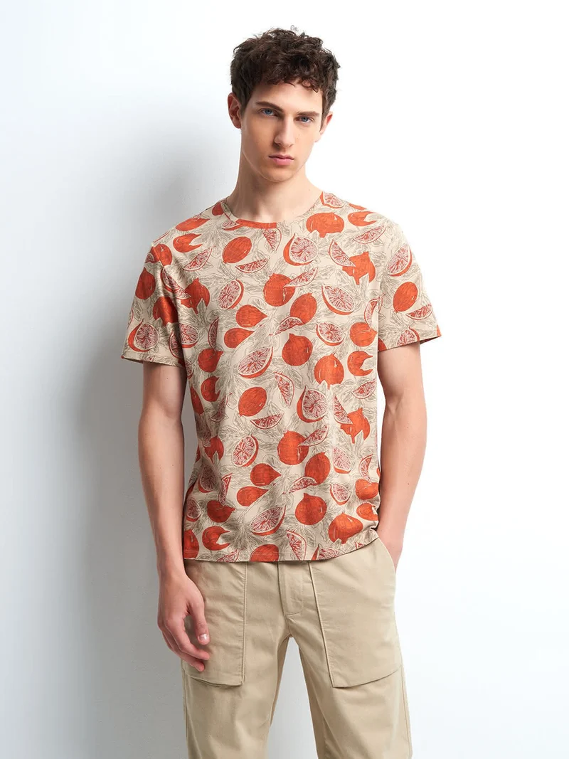 Tee-shirt en coton imprimé