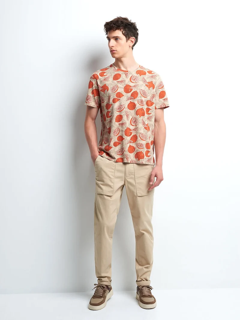 Tee-shirt en coton imprimé