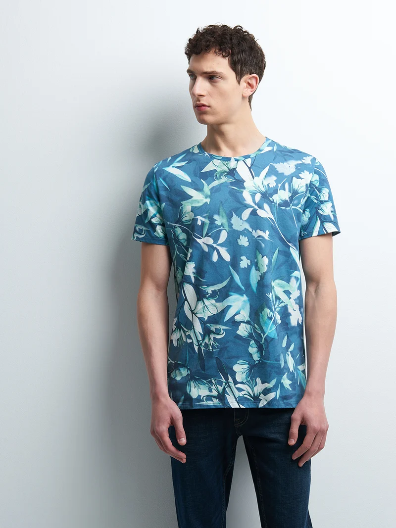 Tee-shirt en coton bio fleuri