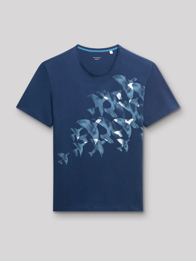Tee-shirt en coton à motif placé devant