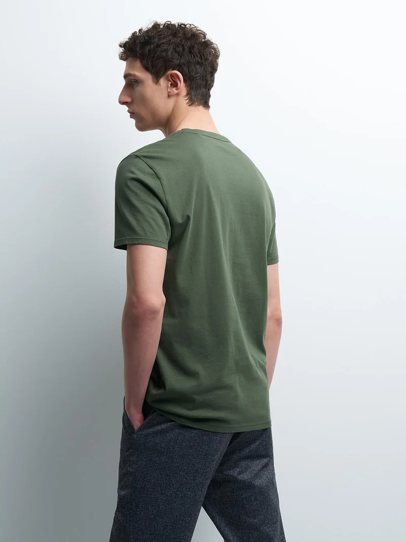 Tee-shirt en coton à motif devant