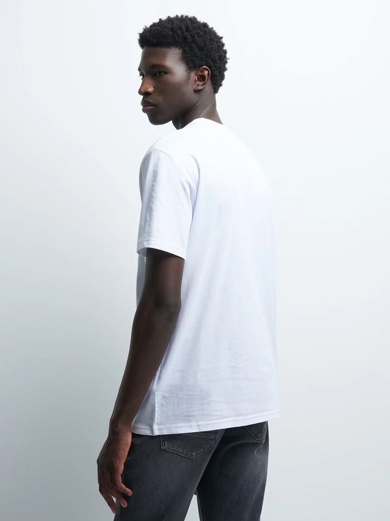 Tee-shirt en coton à motif devant