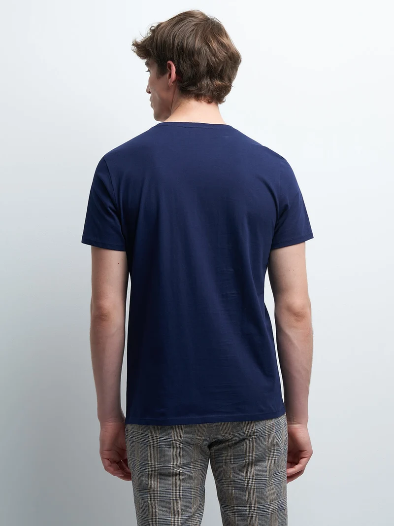 Tee-shirt en coton à motif placé devant