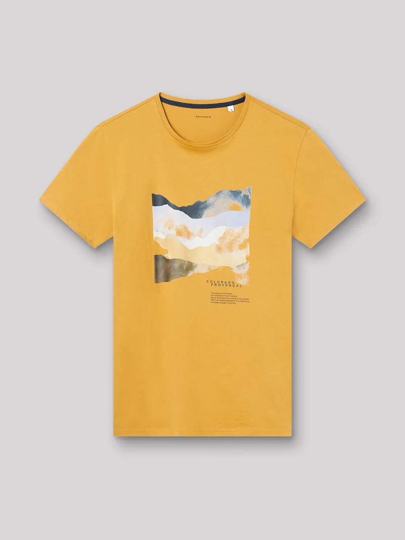 Tee-shirt en coton à motif placé devant