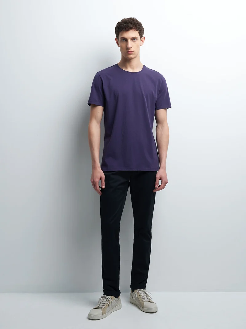 T-shirt col rond en coton Supima®